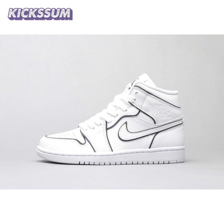 Air Jordan 1 Mid Iridescent Reflective White 36-46