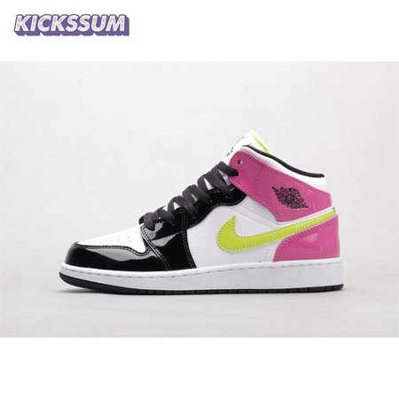 Air Jordan 1 Mid White Black Cyber Pink 36-40