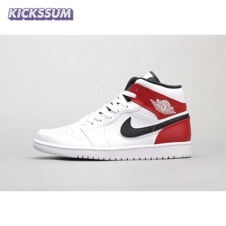 Air Jordan 1 Mid White Black Gym Red 36-46