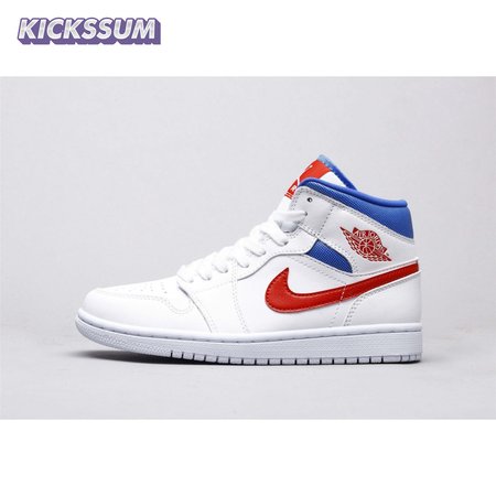 Air Jordan 1 Mid White Red Royal 36-46