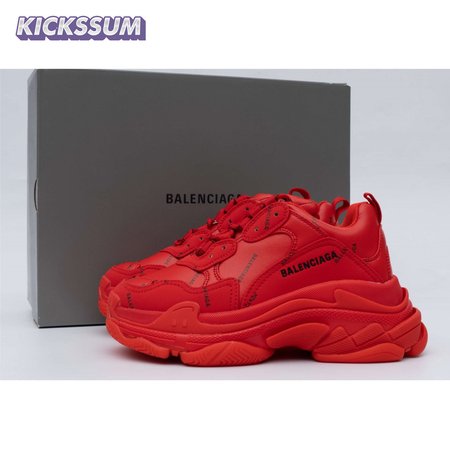 Balenciaga Triple S Allover Logo Red 35-45