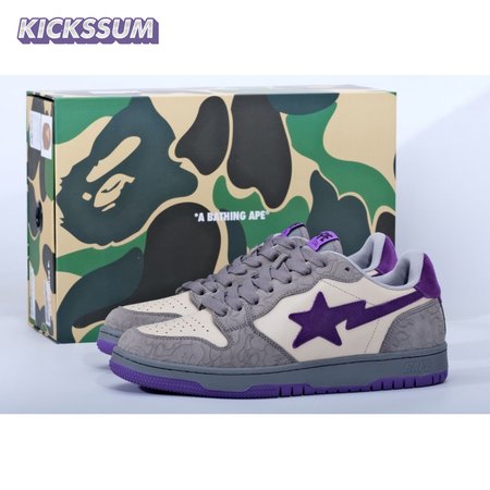 Bape Sk8 Sta Grey Purple Size 40-45