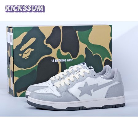 Bape Sk8 Sta Grey White Size 40-45