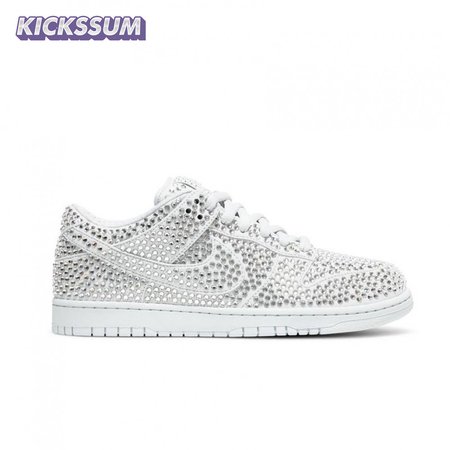 Cactus Plant Flea Market x Swarovski x Dunk Low 'Pure Platinum' Size 36-47.5