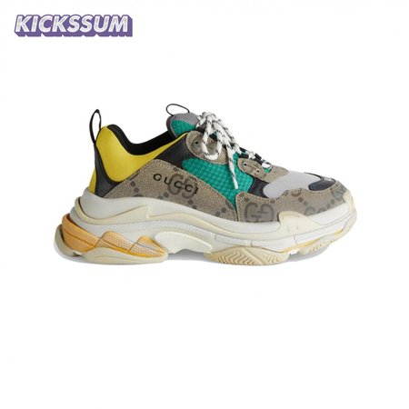 Gucci x Balenciaga The Hacker Project Triple S Beige Green Yellow Size 35-45