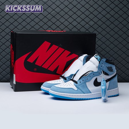 Jordan 1 Retro High White University Blue Black Size 36-47.5