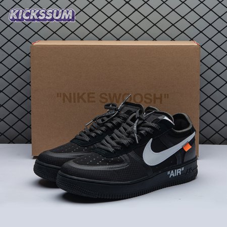 Nike Air Force 1 Low Off-White Black White AO4606 001 Size 36-47.5